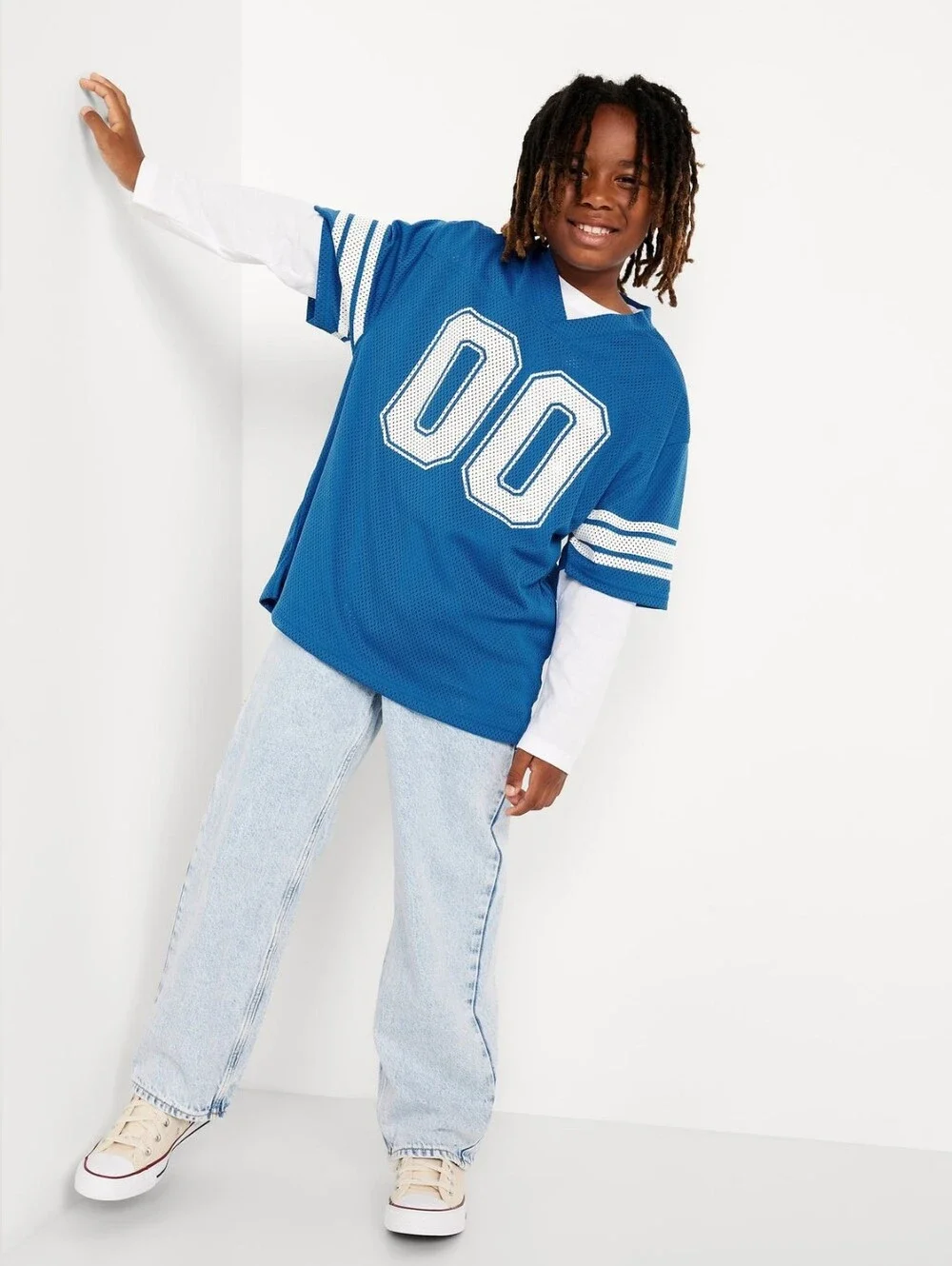 Boys Old Navy Oversized Boxy Mesh Graphic T-shirt (Size L/10/12)